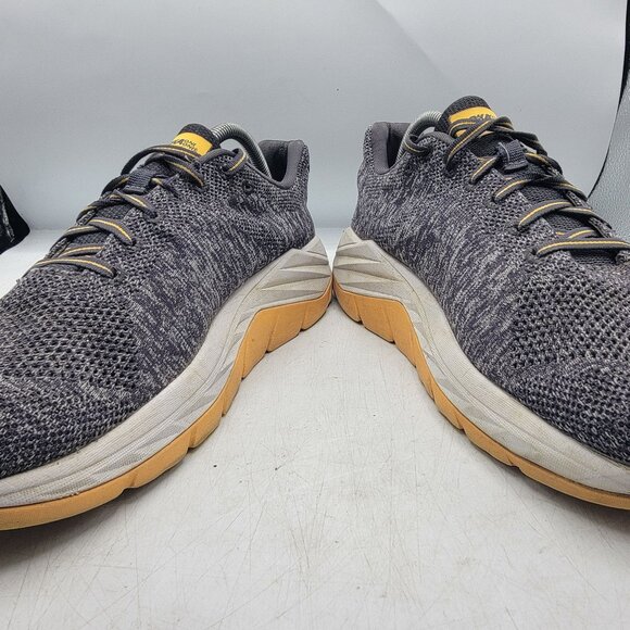 Hoka One One Mach Mens 11 Gray Yellow Athletic Shoes Outdoors Comfort Running - Picture 3 of 13